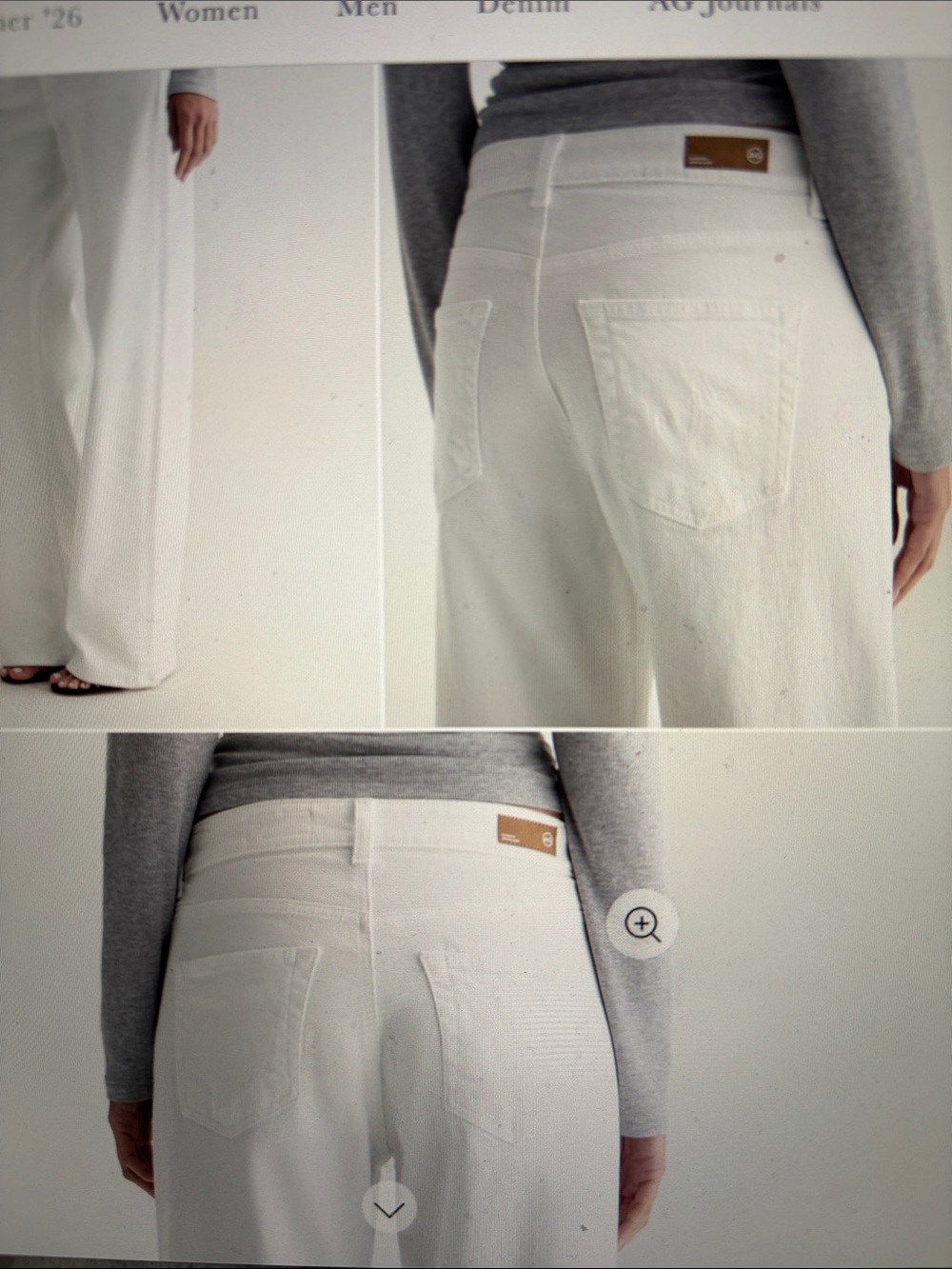 NWT! AG Adriano Goldschmied White Low-Rise Jeans- PERFECT